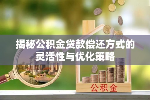 堆龙德庆揭秘公积金贷款偿还方式的灵活性与优化策略