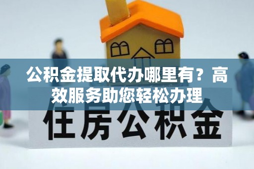 堆龙德庆公积金提取代办哪里有？高效服务助您轻松办理